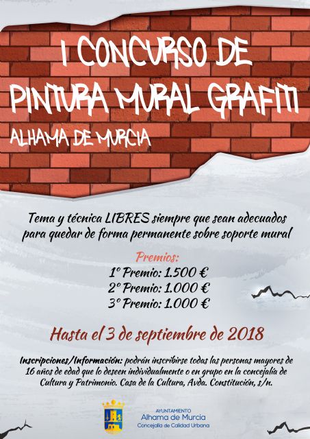 I Concurso de Pintura Mural/Grafiti, con premios de hasta 1.500 euros