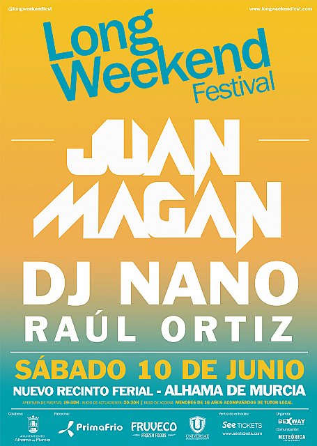 Nace el Long weekend festival | 10 jun - Alhama de Murcia