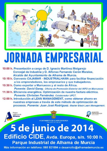 Este jueves tendrá lugar en el edificio CIDE del Parque Industrial una jornada informativa para empresarios y emprendedores