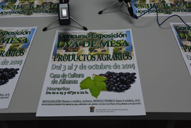 El próximo viernes 3 de octubre abrirá sus puertas al público la 'Exposición y Concurso Uva de Mesa y Productos Agrarios Bajo Guadalentín'