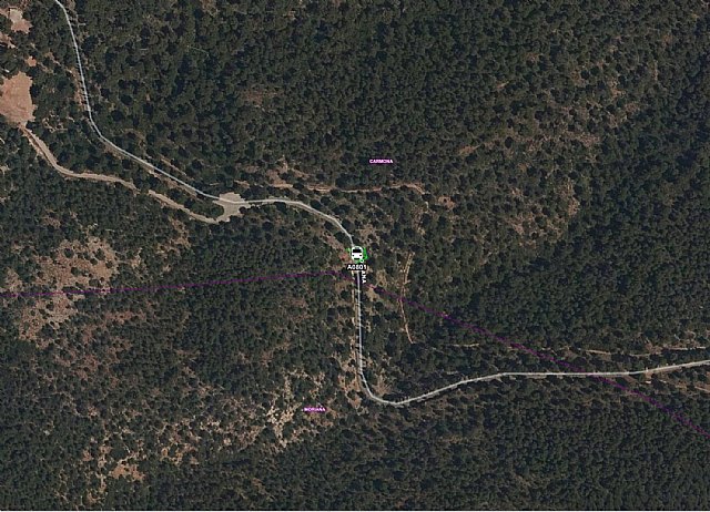Ciclista herido en un accidente de tráfico en el paraje de la Perdiz (Sierra Espuña)