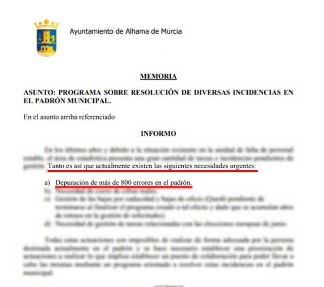 'Escándalo en la votación de La Cubana, un fraude con más de 800 errores en el Padrón municipal', denuncian desde el PSOE