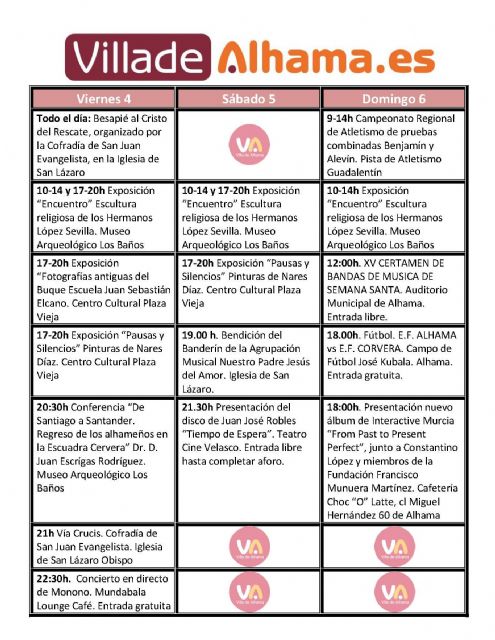 ¿Qué hay en Alhama este fin de semana?. Nosotros te lo contamos