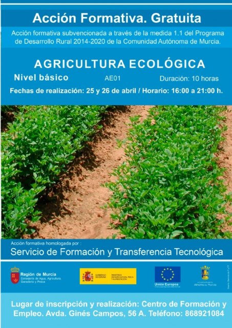 Nuevo curso de agricultura ecológica del Centro de Formación y Empleo