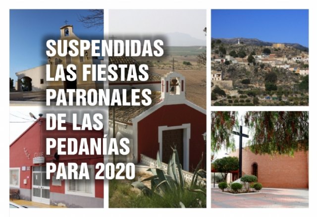 Suspendidas las fiestas de las pedanías por seguridad ante la Covid-19