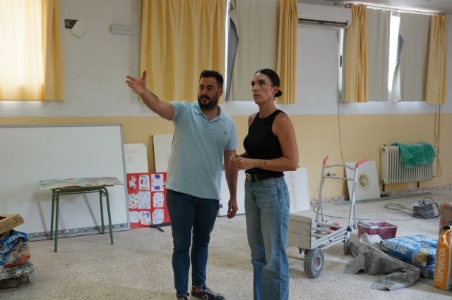 El Ayuntamiento de Alhama de Murcia realiza obras de mejora en las infraestructuras de los centros educativos