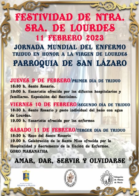 Actividades con motivo de la festividad de Ntra. Sra. de Lourdes