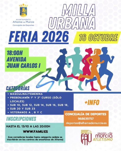 XVIII Milla Urbana Feria de Alhama - Campeonato de la Región de Murcia Milla en Ruta 2026