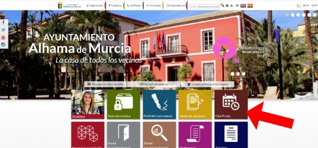 El lunes 14 de diciembre se reactiva el servicio de cita previa en el Ayuntamiento por internet