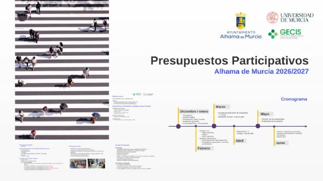 Alhama avanza en los Presupuestos Participativos 2026-2027 con la definición del calendario y las bases del proceso
