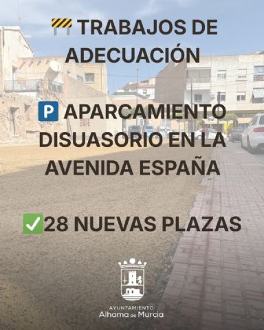 Comienzan los trabajos de adecuación del nuevo aparcamiento disuario en la Avenida España