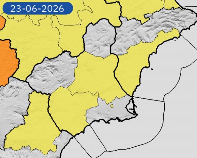 Alerta amarilla por calor este martes en Alhama de Murcia entre las 13:00 y las 21:00 horas