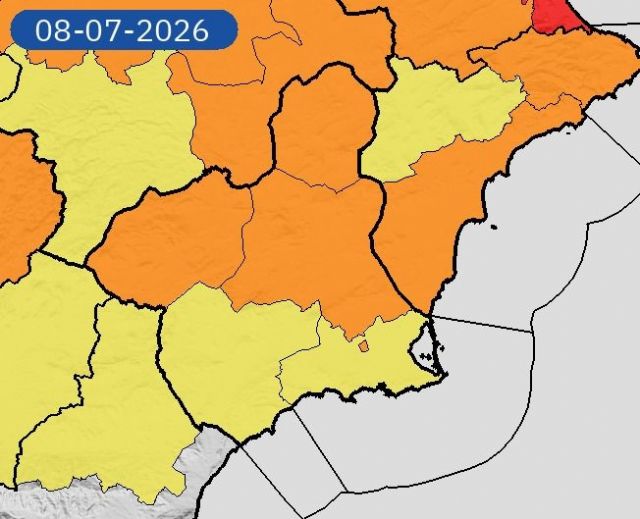 Alhama de Murcia, en aviso amarillo por temperaturas de hasta 39 ºC desde las 13:00 horas