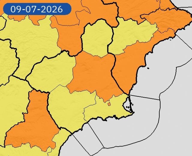 Aviso amarillo por temperaturas de hasta 39 ºC en Alhama entre las 13:00 y las 21:00 horas