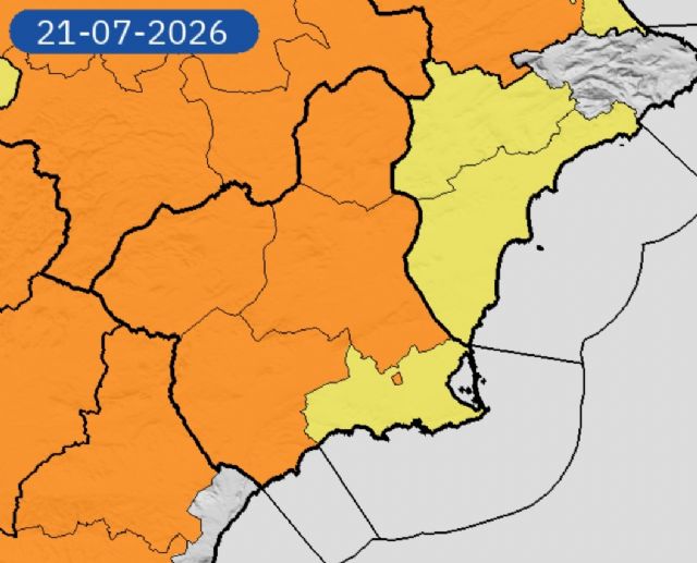 Alhama en aviso naranja por temperaturas de hasta 41 ºC, el Mercado Municipal cerrará a las 12:00 horas