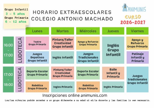 Abierto el plazo de inscripción para el programa de conciliación «Un ratito más» del curso 2026-2027