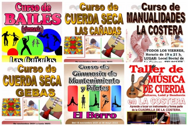 Vuelven los talleres y cursos en las pedanías de Alhama