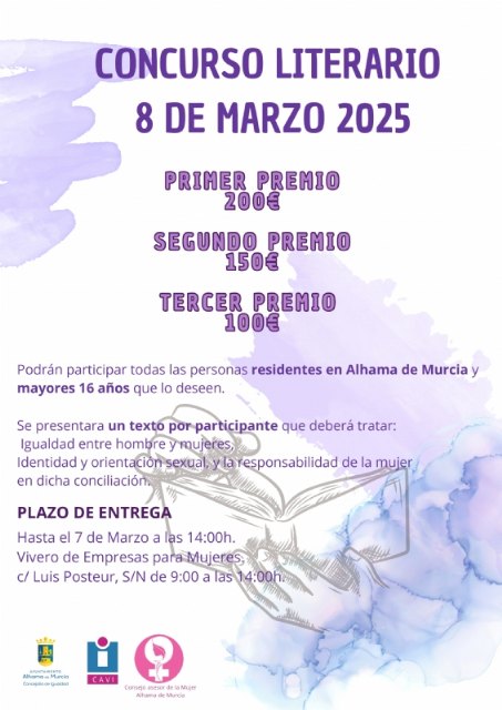 Abierto el plazo de inscripción del Concurso Literario para el Día Internacional de las Mujeres
