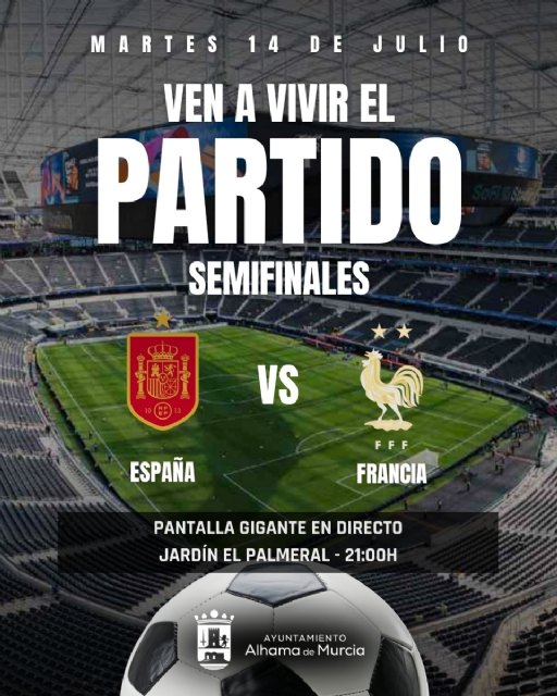 Pantalla gigante en el Jardín El Palmeral para vivir la semifinal del Mundial con España