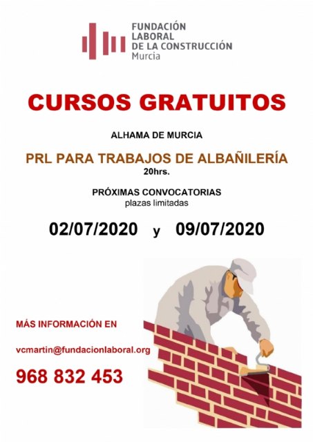 Cursos gratuitos de prevención de riesgos laborales para trabajos de albañilería