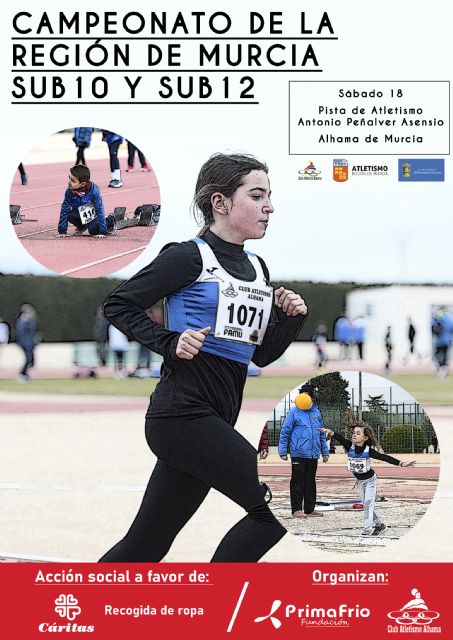 Veinte atletas del Club Atletismo Alhama participarán en el 'Campeonato de la Región de Murcia Sub10 y Sub12'
