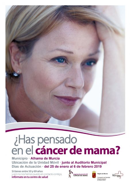 Programa de prevención del Cáncer de Mama: del 25 de enero al 6 de febrero de 2019