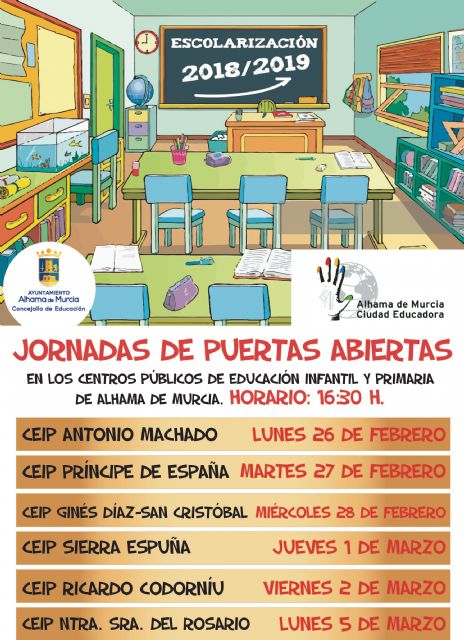 Jornadas de puertas abiertas en los colegios públicos de Alhama