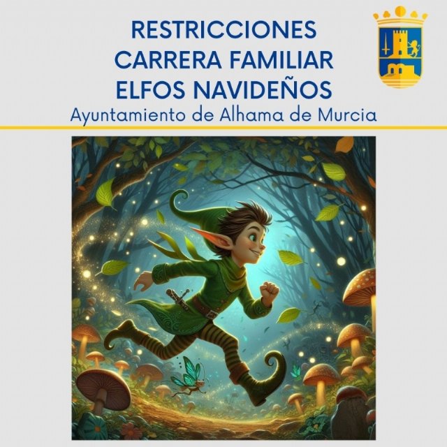 Carrera familiar Elfos Navideños: restricciones de tráfico y transporte en Alhama de Murcia