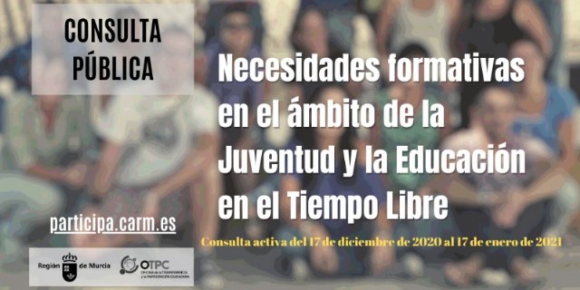 Consulta pública sobre necesidades formativas en el ámbito de la Juventud y la educación en el tiempo libre