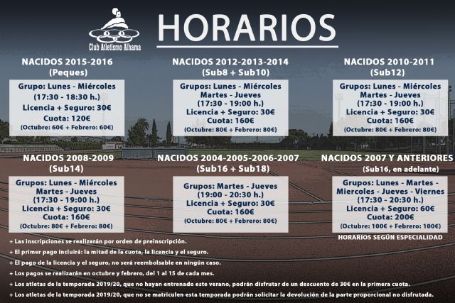 El Club Atletismo Alhama prepara la temporada 2020/21