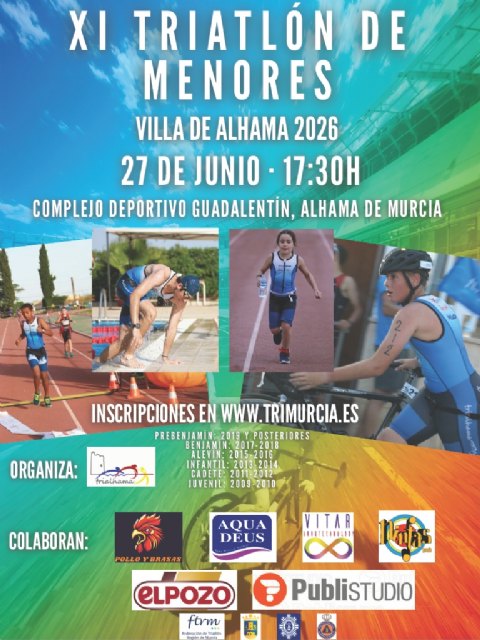 Alhama de Murcia recupera el Triatlón de Menores con más de un centenar de participantes