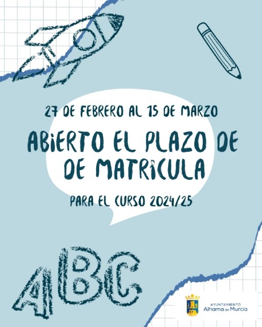 Abierto el plazo de solicitudes de matrícula de alumnos en centros educativos
