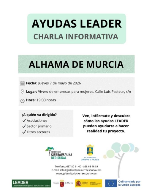 Alhama acoge una charla sobre ayudas LEADER dirigida a asociaciones y tejido empresarial