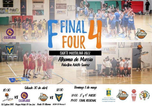 Alhama acoge la Final Four de baloncesto para conocer el campeón regional Cadete Masculino