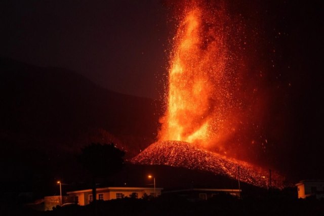 Imagen del volcán de La Palma. Radio Televisión Canaria