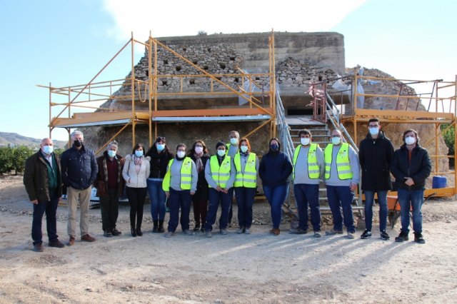 Trabajos de recuperación de patrimonio en yacimientos y bienes catalogados de Alhama