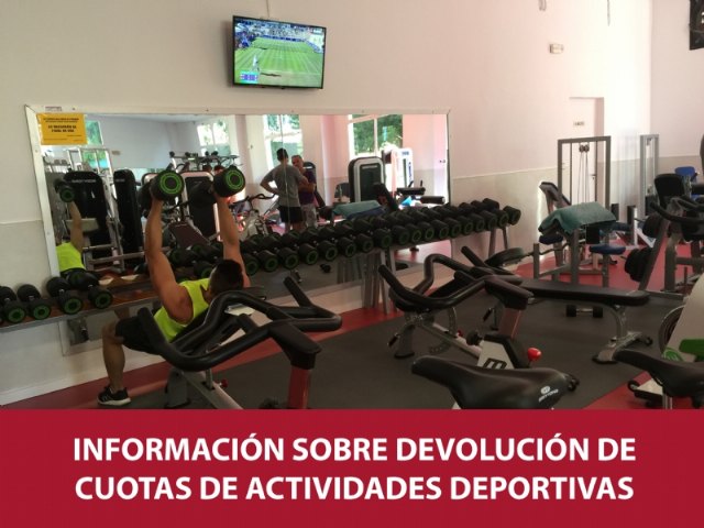 Información sobre devolución de cuotas de actividades deportivas suspendidas