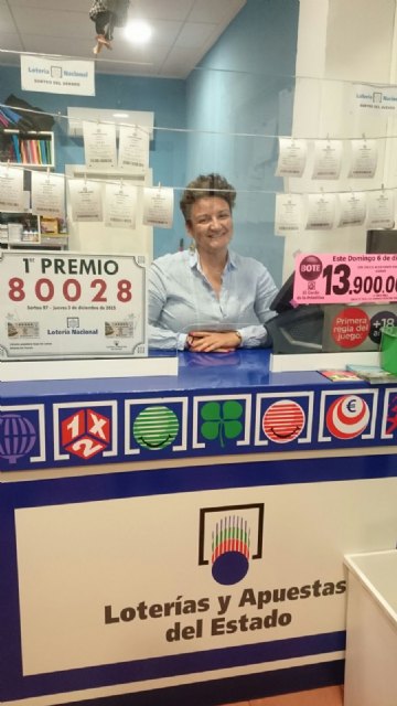 El terminal de lotería ubicado en la librería Sopa de Letras de Alhama de Murcia ha dado el Primer Premio de la Lotería Nacional