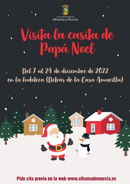 Visita la casita de Papá Noel en la ludoteca del 7 al 24 de diciembre de 2022
