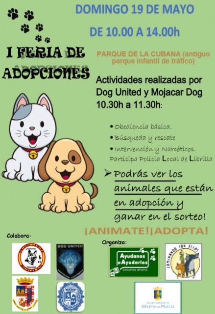 I Feria de Adopciones en Alhama de Murcia