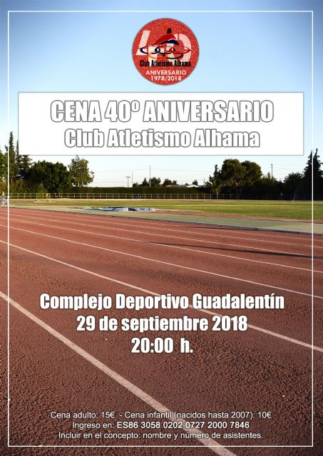 El Club Atletismo Alhama celebra su 40º Aniversario