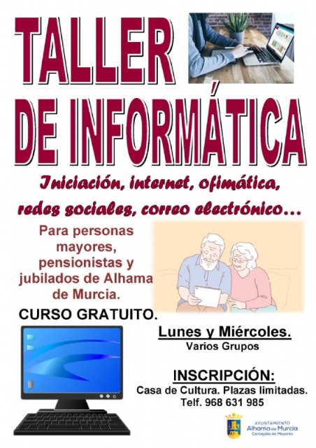 Nueva edición del 'Taller de Informática para personas mayores, pensionistas y jubilados'