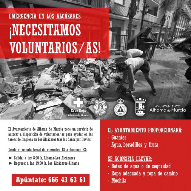 ¡Apúntate como voluntario/a para ayudar a los vecinos de Los Alcázares!