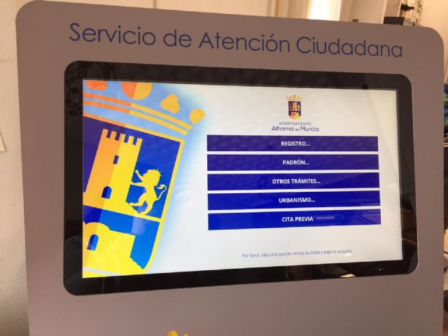 El Ayuntamiento de Alhama de Murcia incorpora un sistema de cita previa para evitar esperas