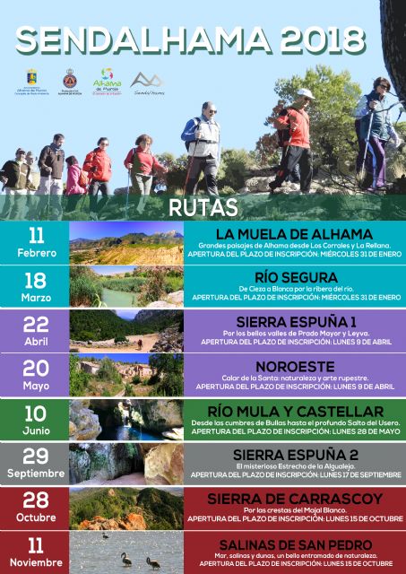 Sendalhama 2018 propone ocho nuevas rutas para conocer los paisajes de la Región