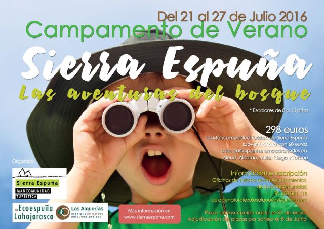 La Mancomunidad Turística de Sierra Espuña organiza el Campamento 'Las aventuras del bosque'